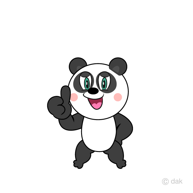 Pulgares arriba panda