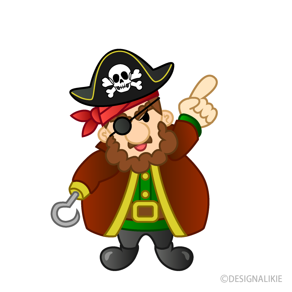 Pirata Gordo Señalando
