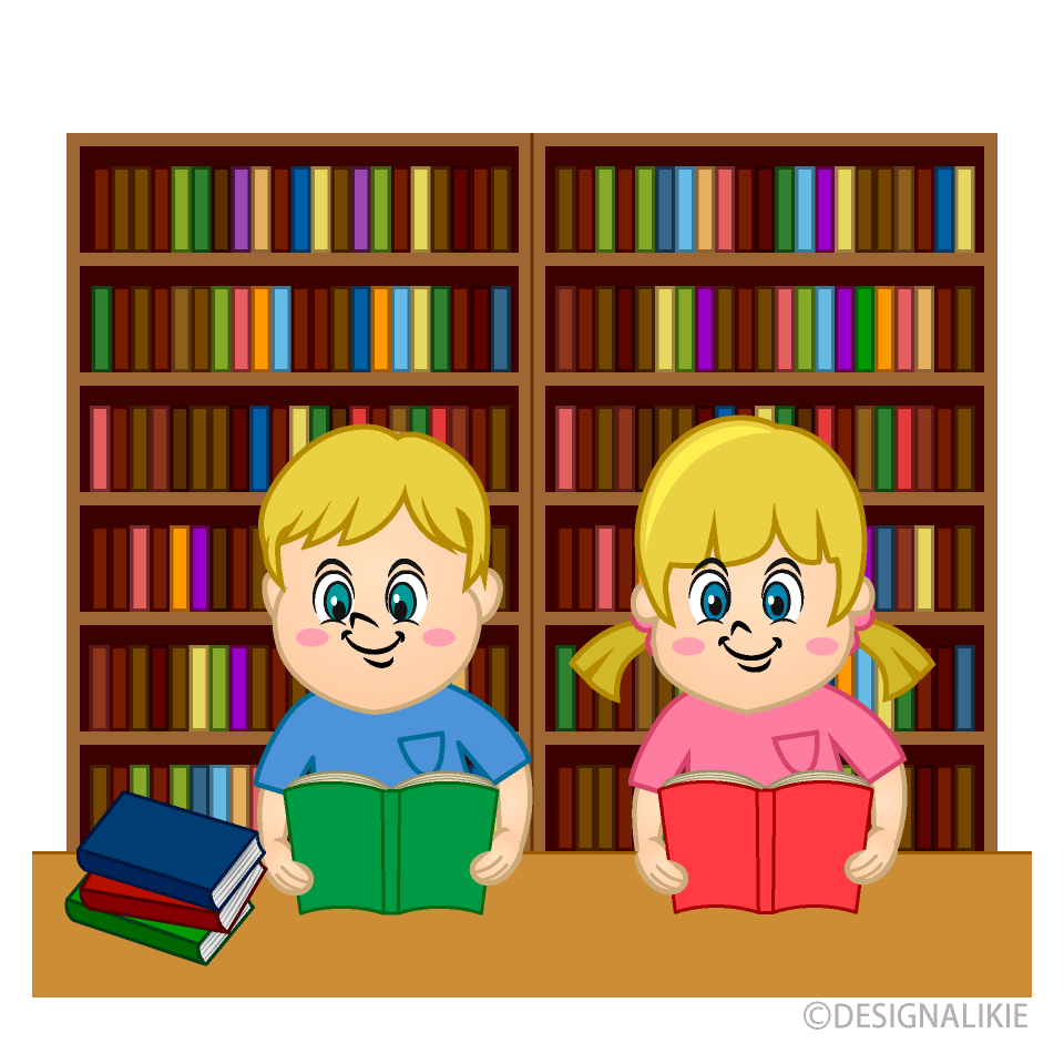 Niños Leyendo en la Biblioteca