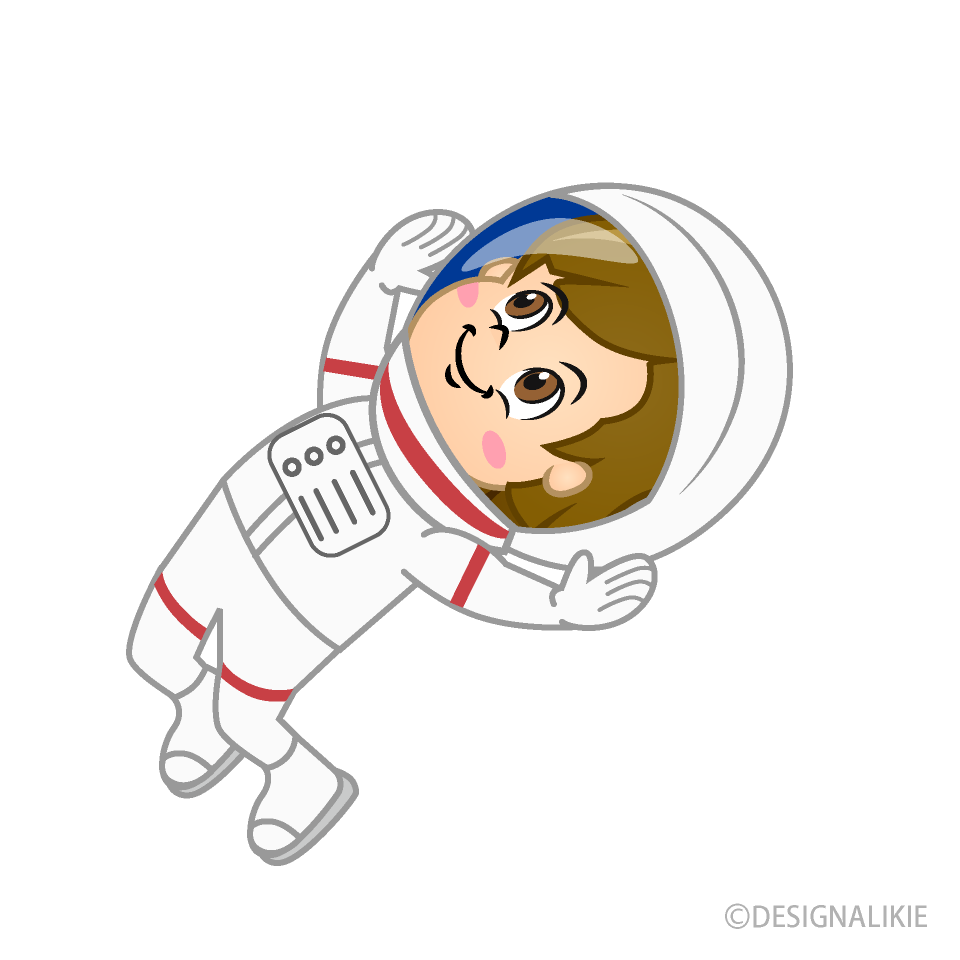 Girl Astronaut Somersault