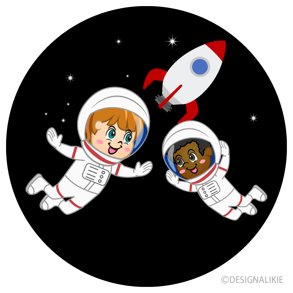 Astronautas Volando en el Espacio Exterior