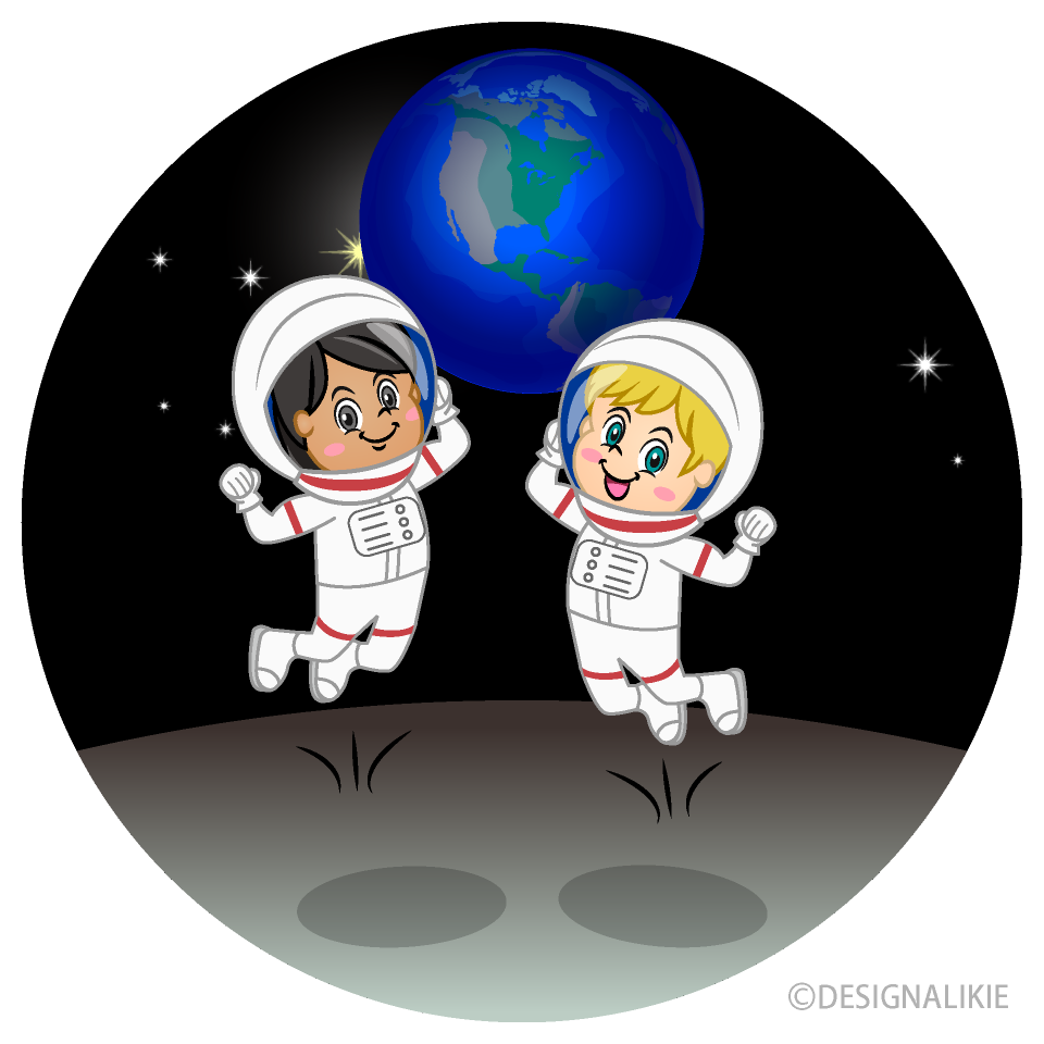 Astronauta Saltando en la Luna