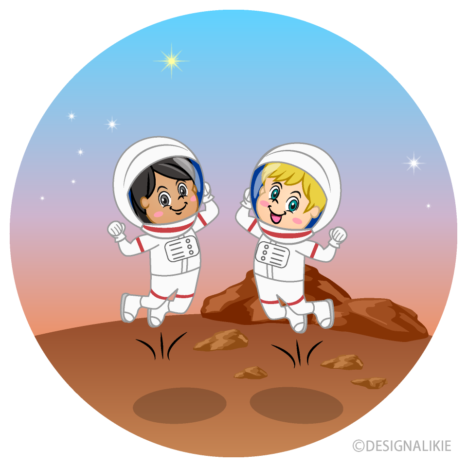Astronautas Saltando en Marte
