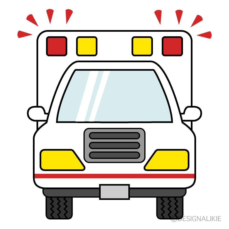 Ambulancia con Sirena (Frontal)