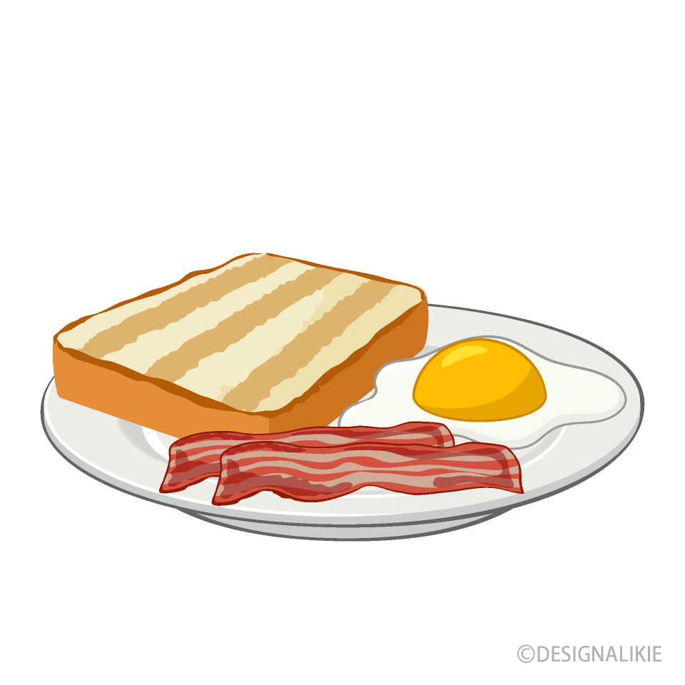 Egg And Bacon Breakfast Clip Art Free PNG Image Illustoon