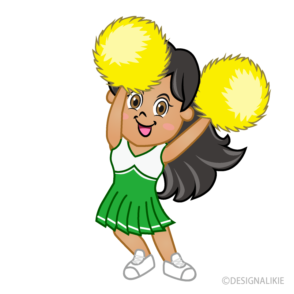 Green Cheerleader Waving