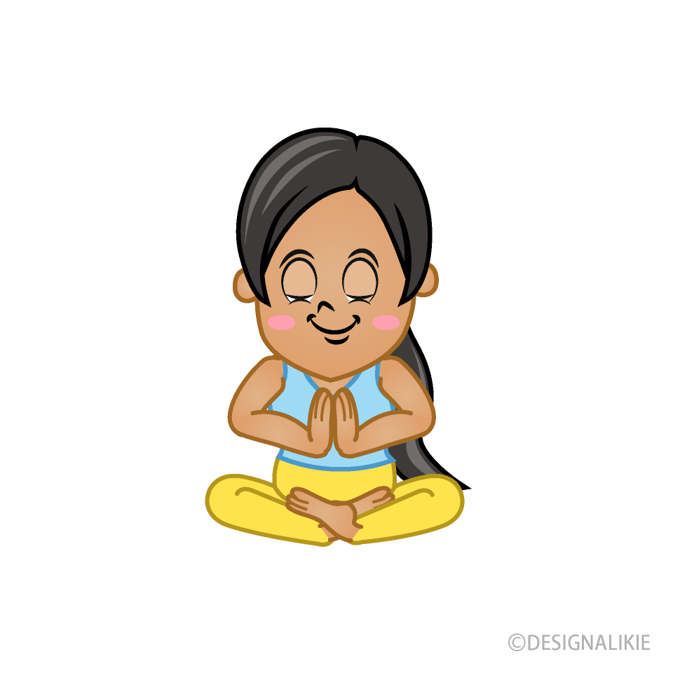 Asian Yoga Praying