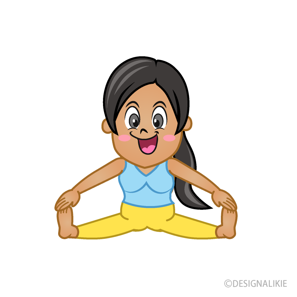 Asian Yoga Spreading Legs