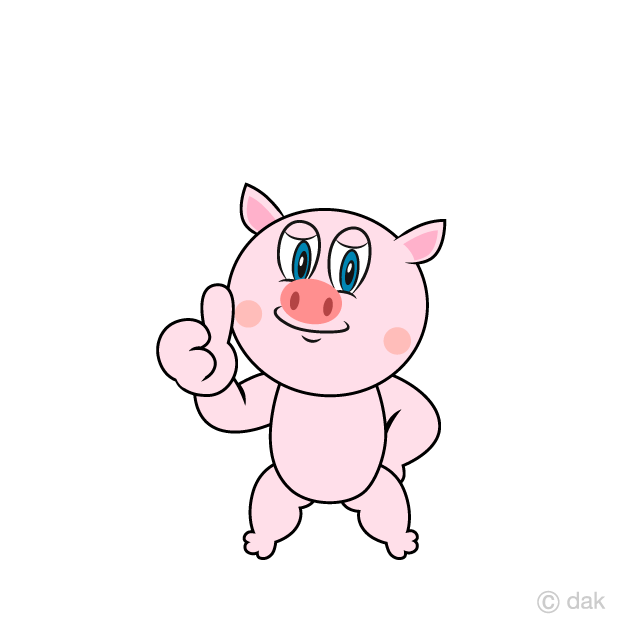 Thumbs up Pig