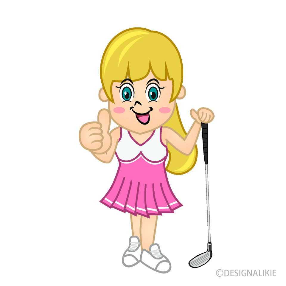 Girl Golfer Thumbs Up