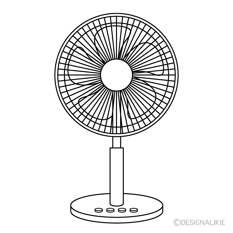 Fan Black And White Free PNG Image Illustoon