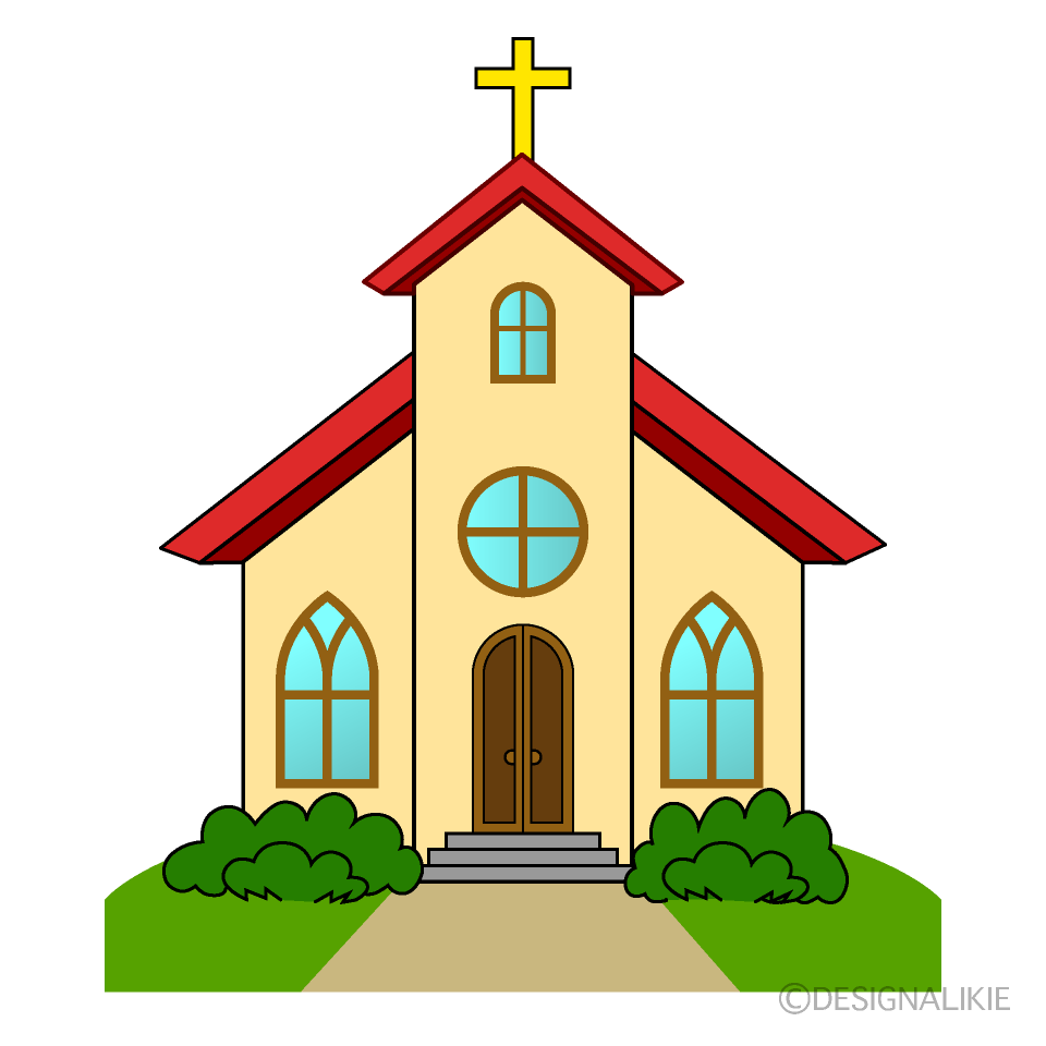 Church with Entrance Clip Art Free PNG Image｜Illustoon