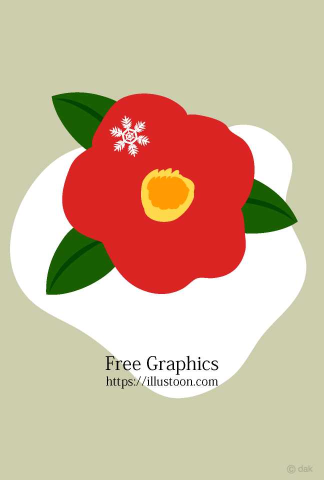 Snow and camellia graphics card