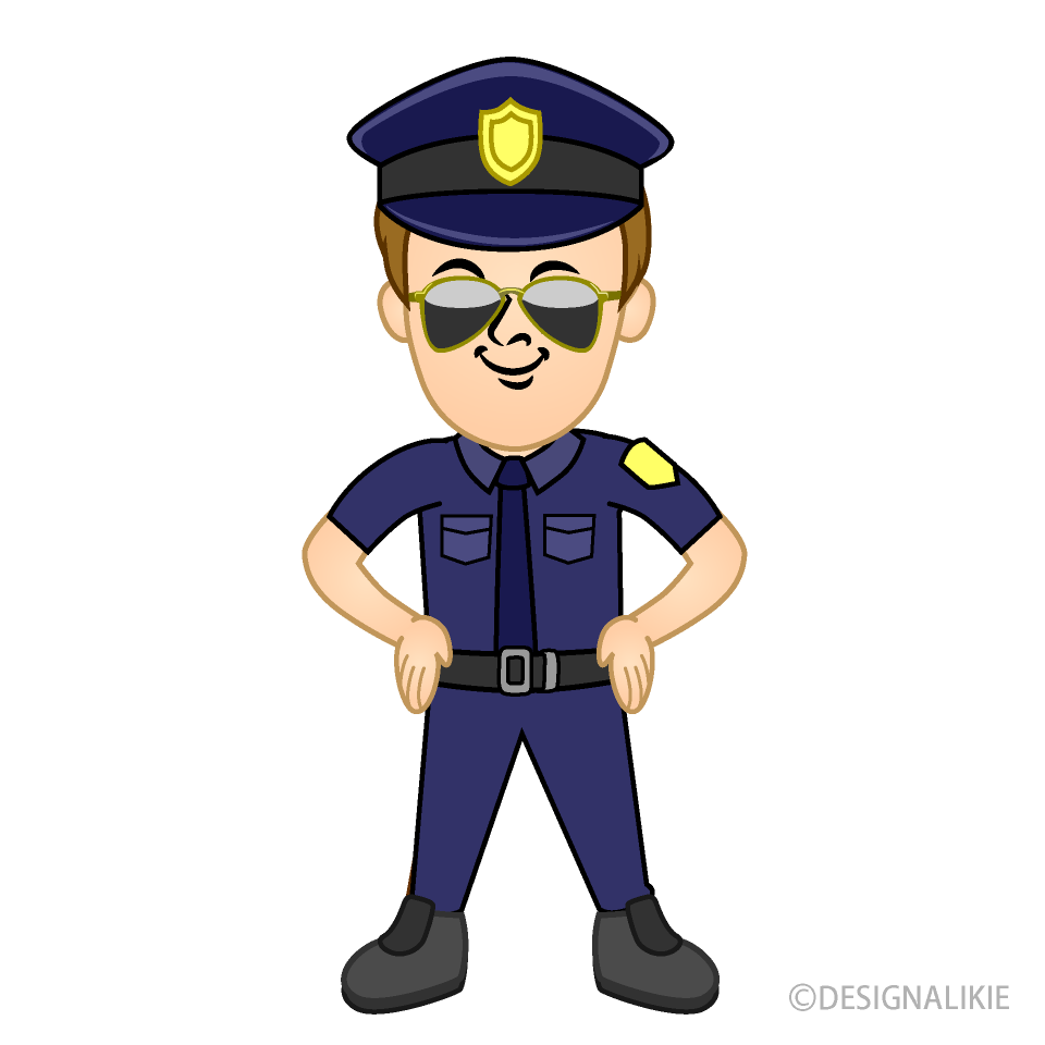 Policía con Gafas de Sol