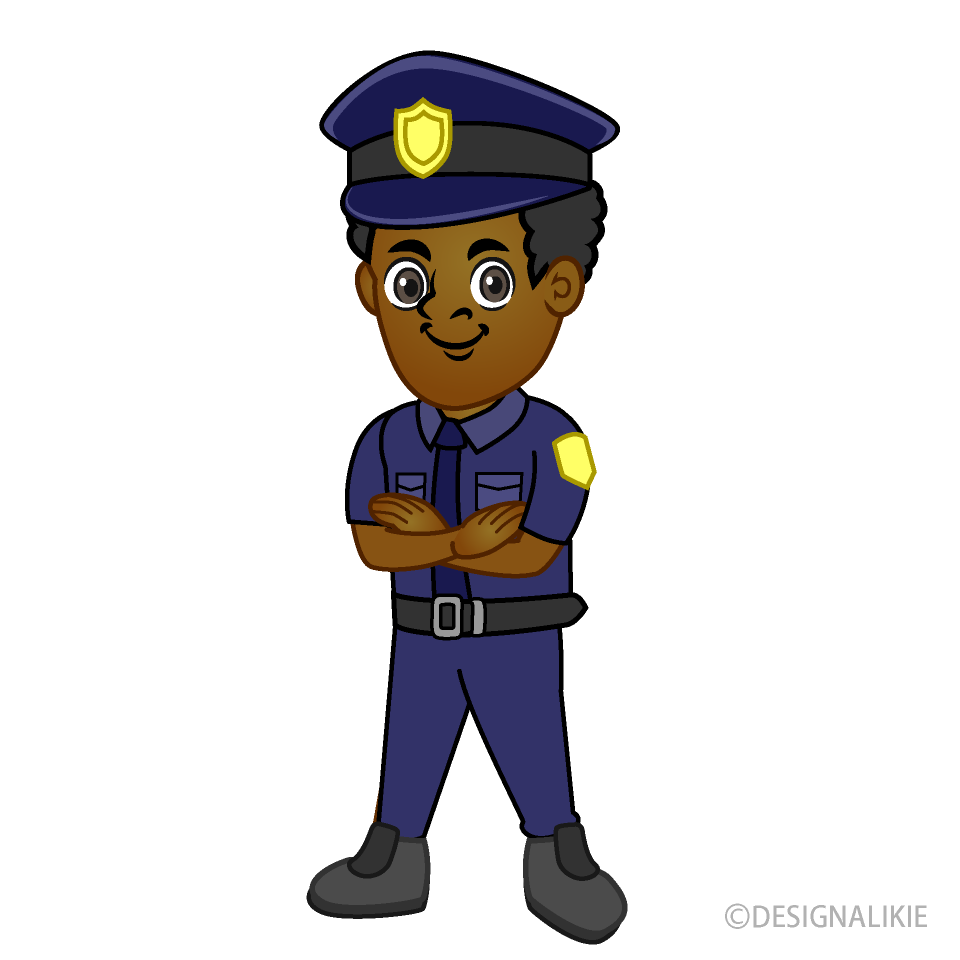 Oficial de Policía con Brazos Cruzados