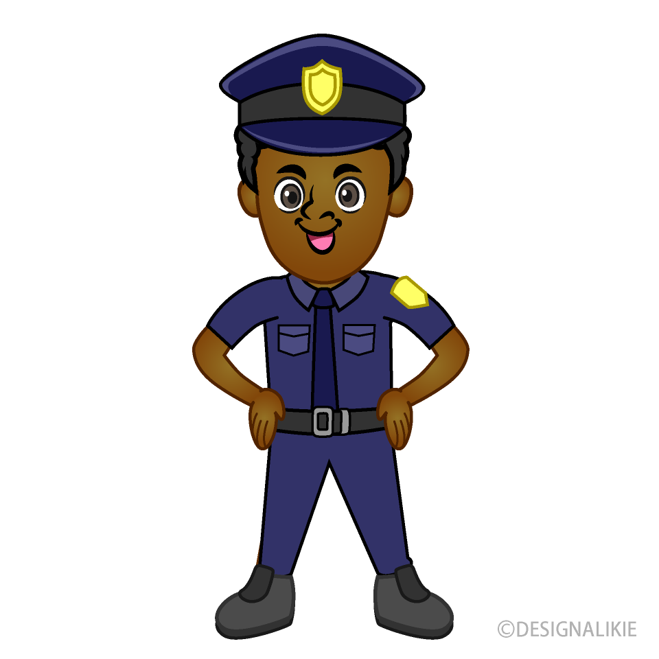 Oficial de Policía con Manos en las Caderas