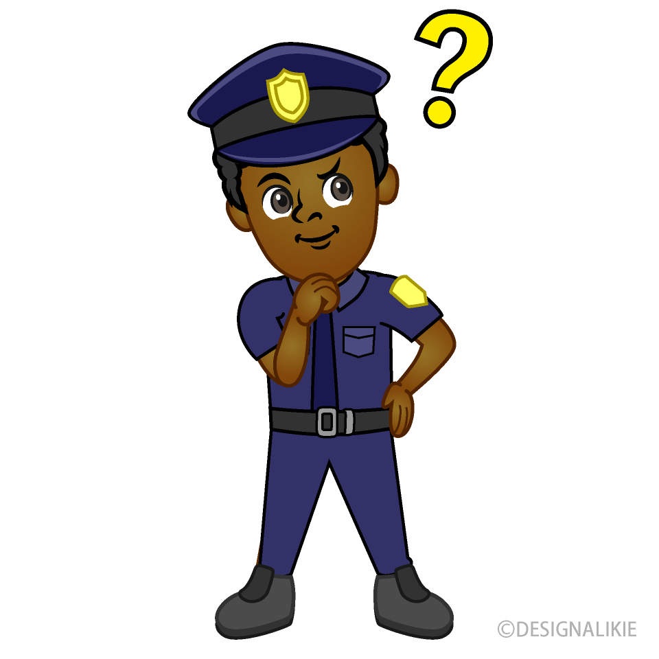 Oficial de Policía Pensando