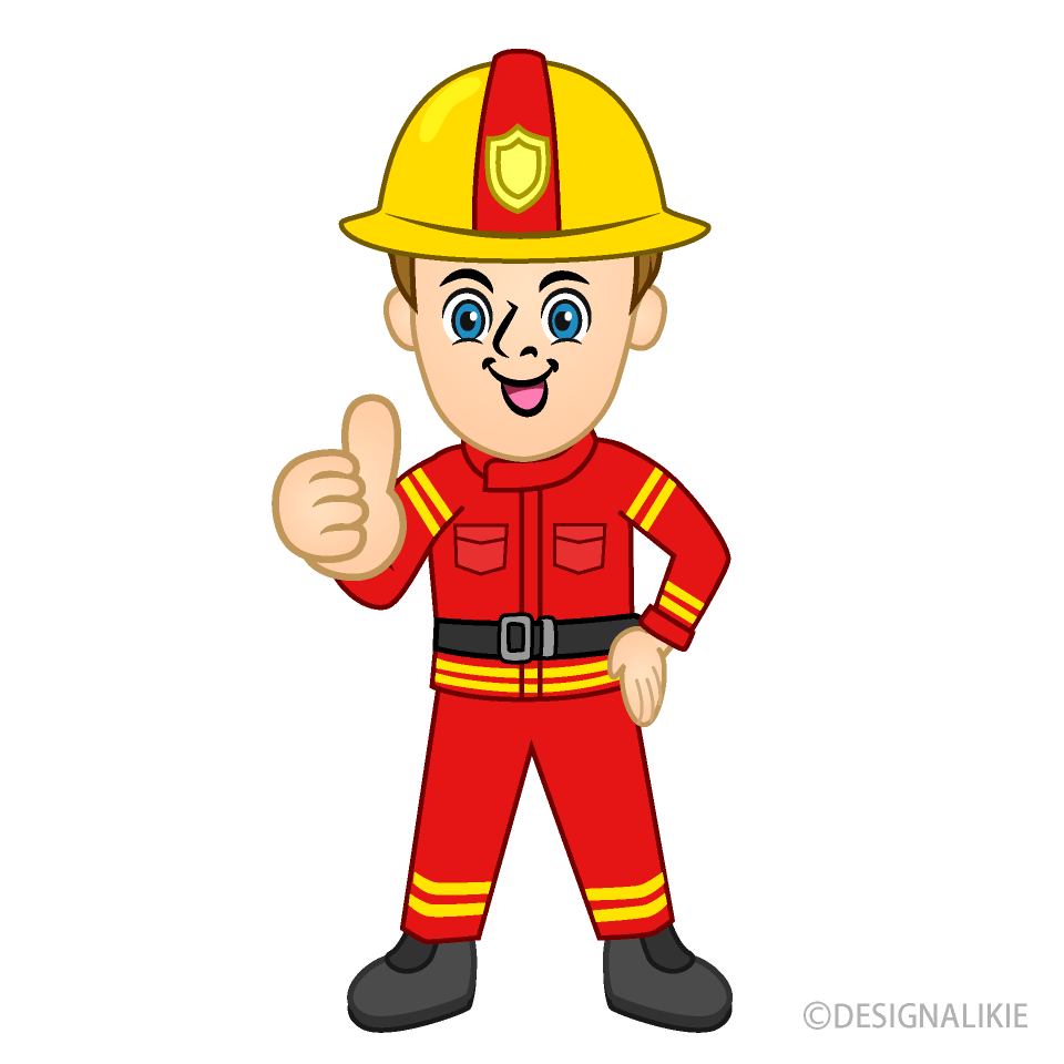 Red Firefighter Thumbs Up