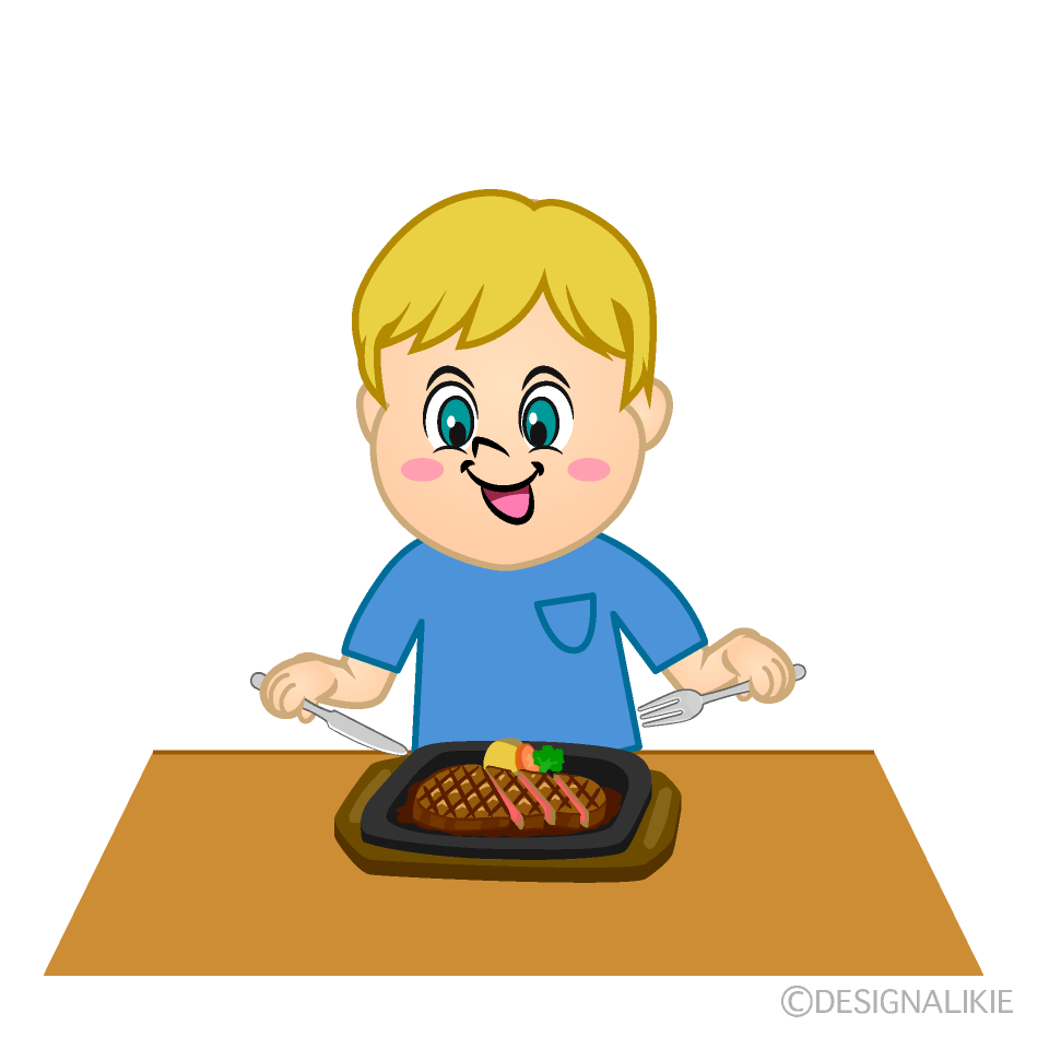Niños Comiendo Carne
