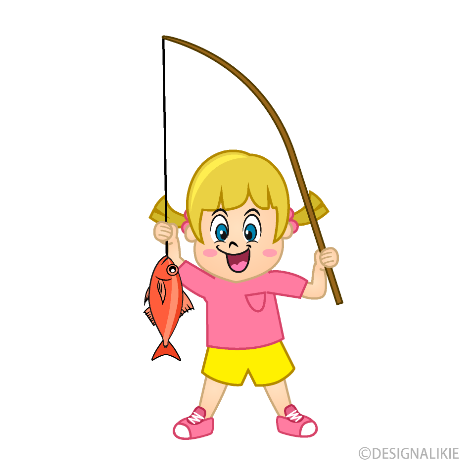 Girl Enjoy Fishing