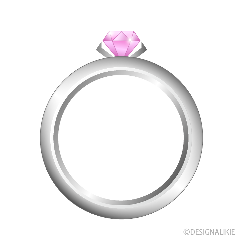 pink diamond ring clipart