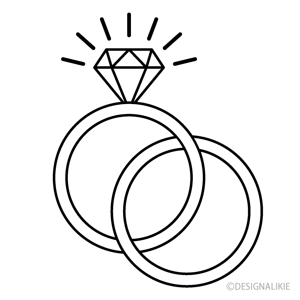 Diamond Ring Clipart Black And White ... | Wedding ring graphic, Wedding ring  clipart, Interlocking wedding rings