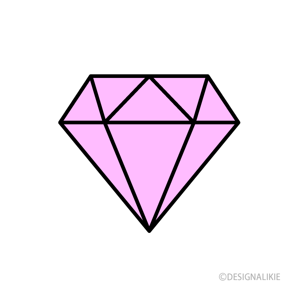Diamante Rosa Simple desde el Lado