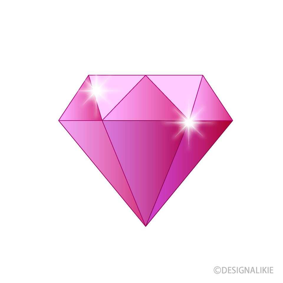 Sparkling Pink Diamond from Side
