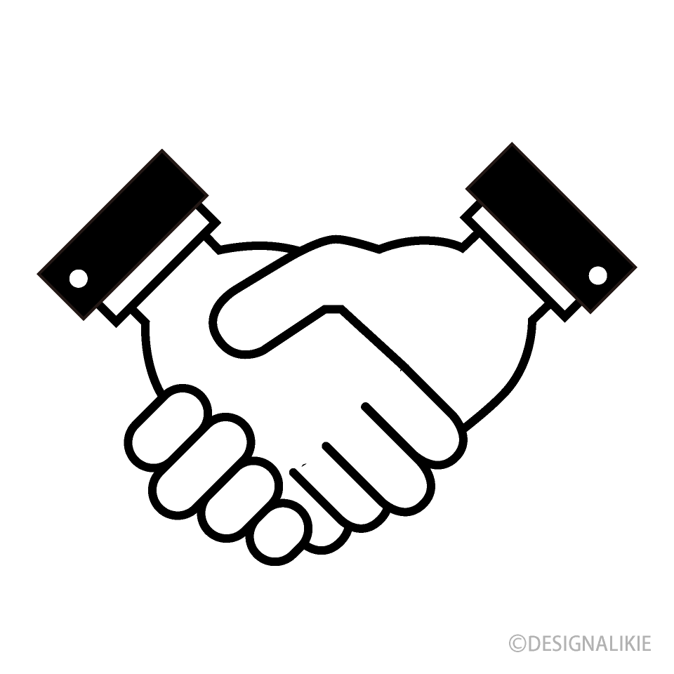 Business Handshake Black and White