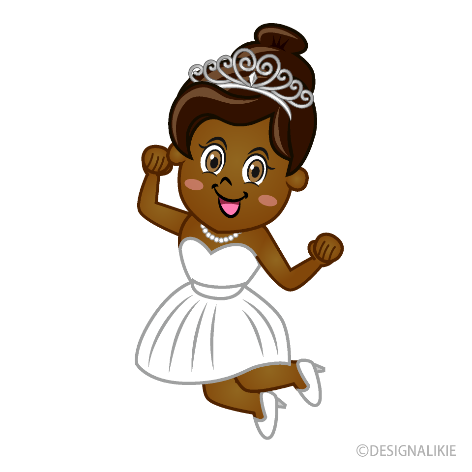 African American Bride Jumping