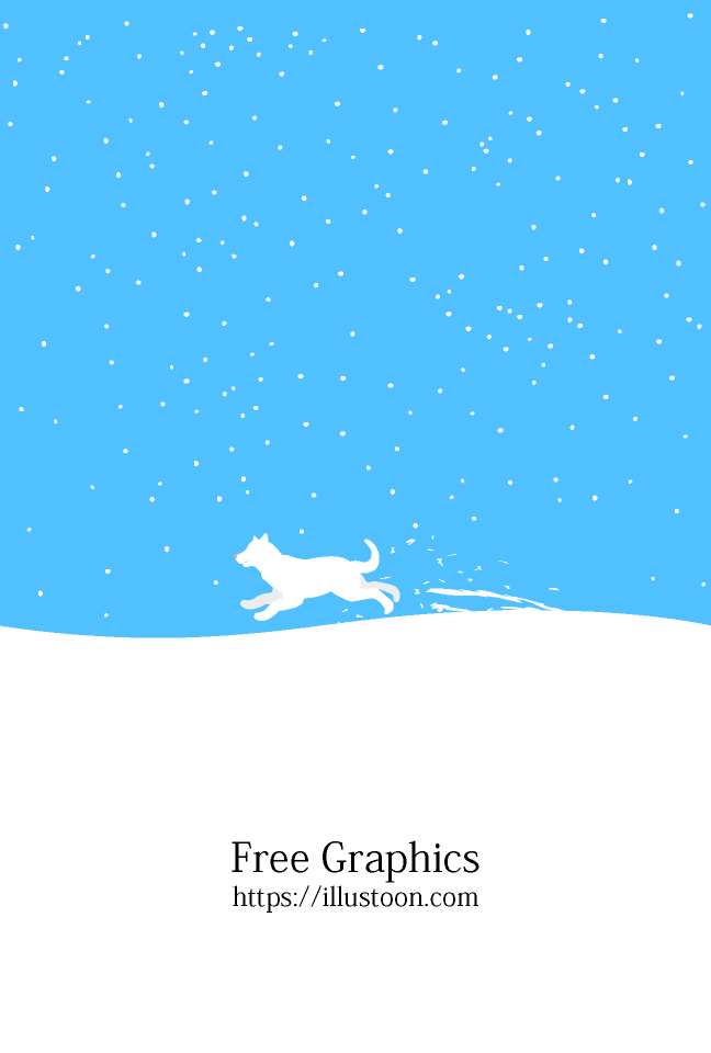 Snow and white dog graphics card
