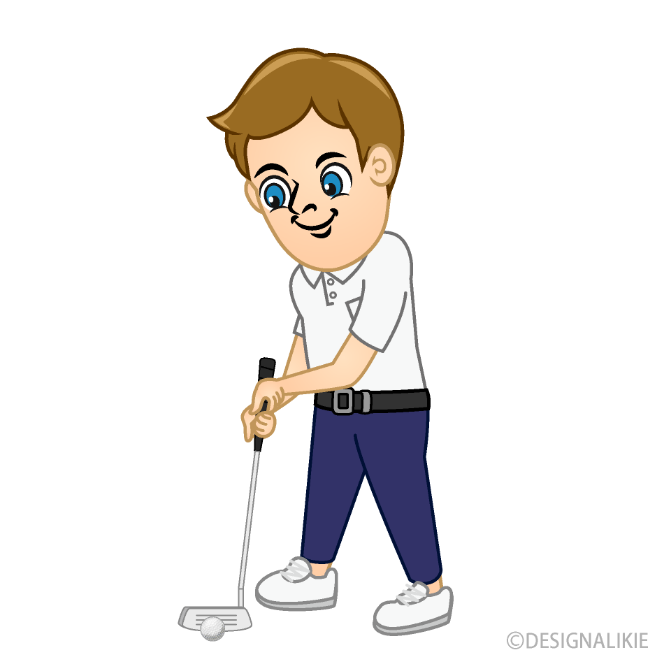 Male Golfer Putting