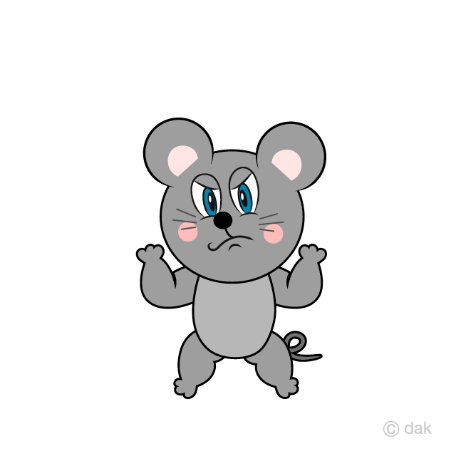 Angry Mouse Cartoon Free PNG Image｜Illustoon