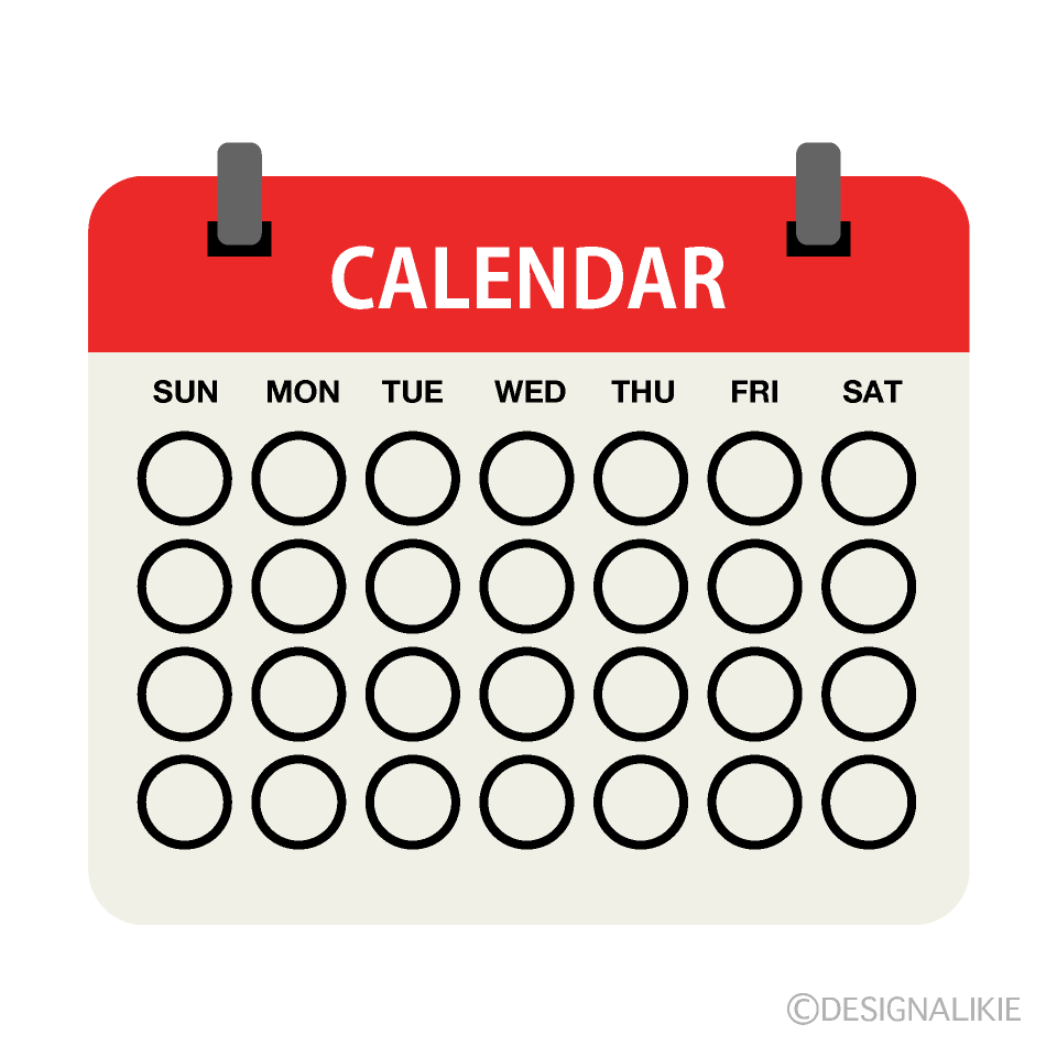 Circle Calendar Clip Art Free PNG Image｜Illustoon