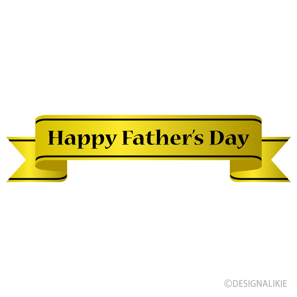 Happy Father's Day Long Soft Yellow Ribbon