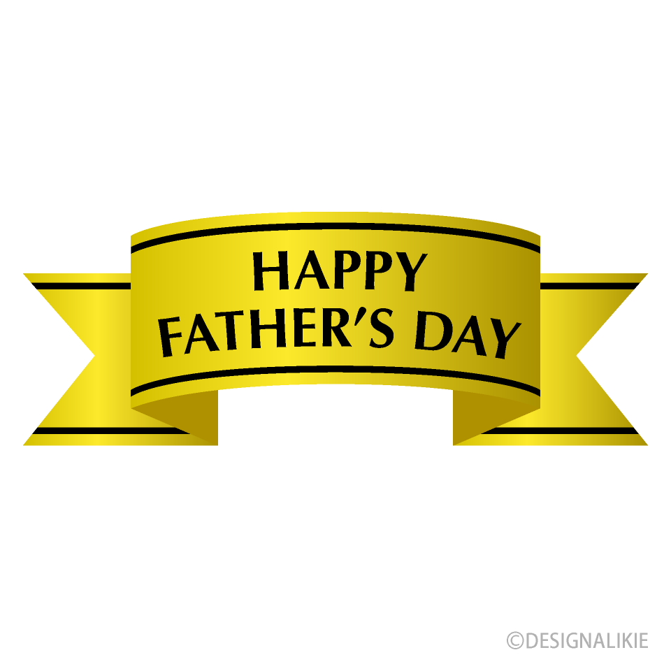 Happy Father's Day Thick Yellow Ribbon