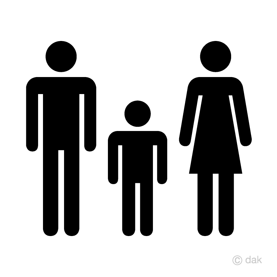 Pictograma de familia de tres