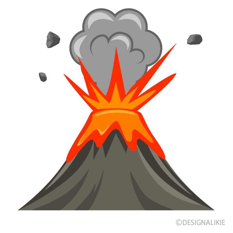 Erupting Rocky Volcano
