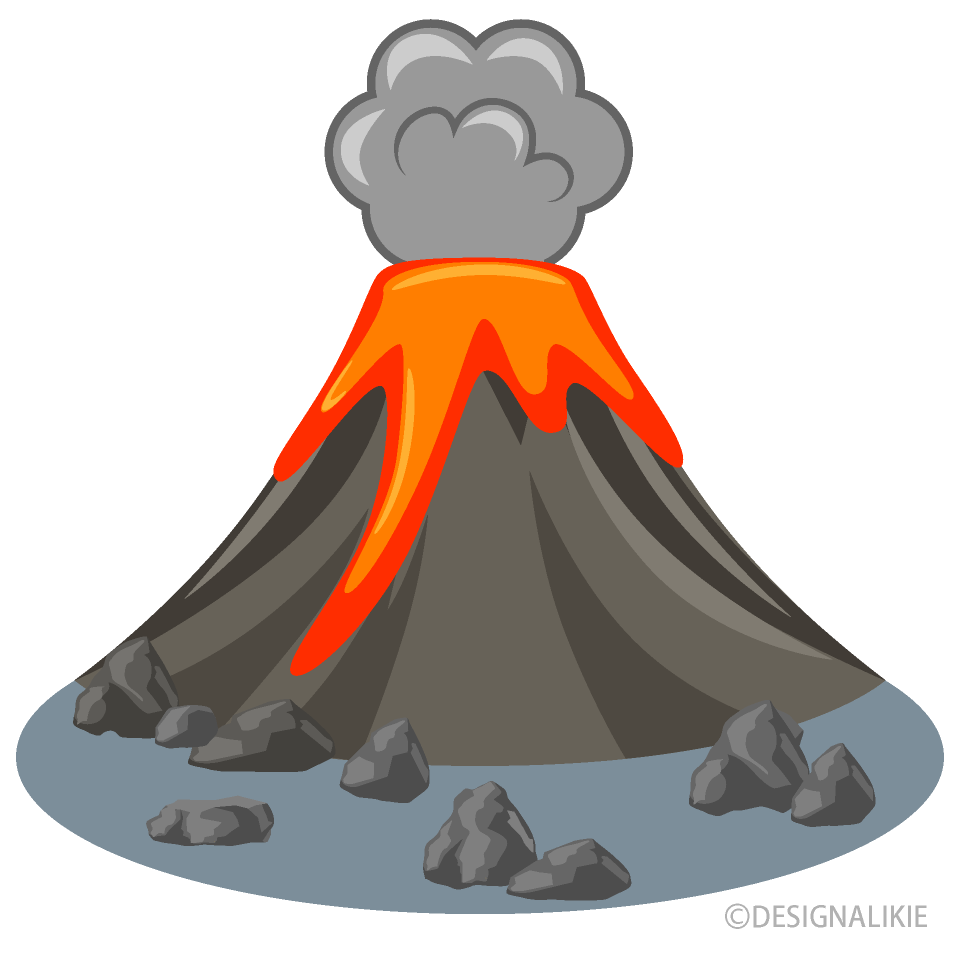 Volcano with Rocks