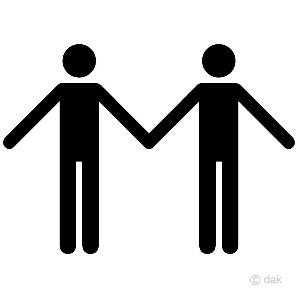 People holding hands Pictogram