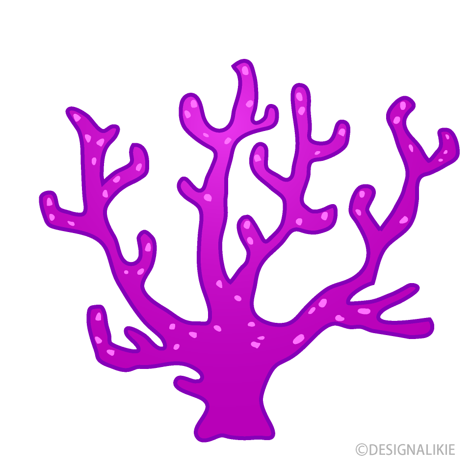 Simple Purple Coral Clip Art Free PNG Image｜Illustoon