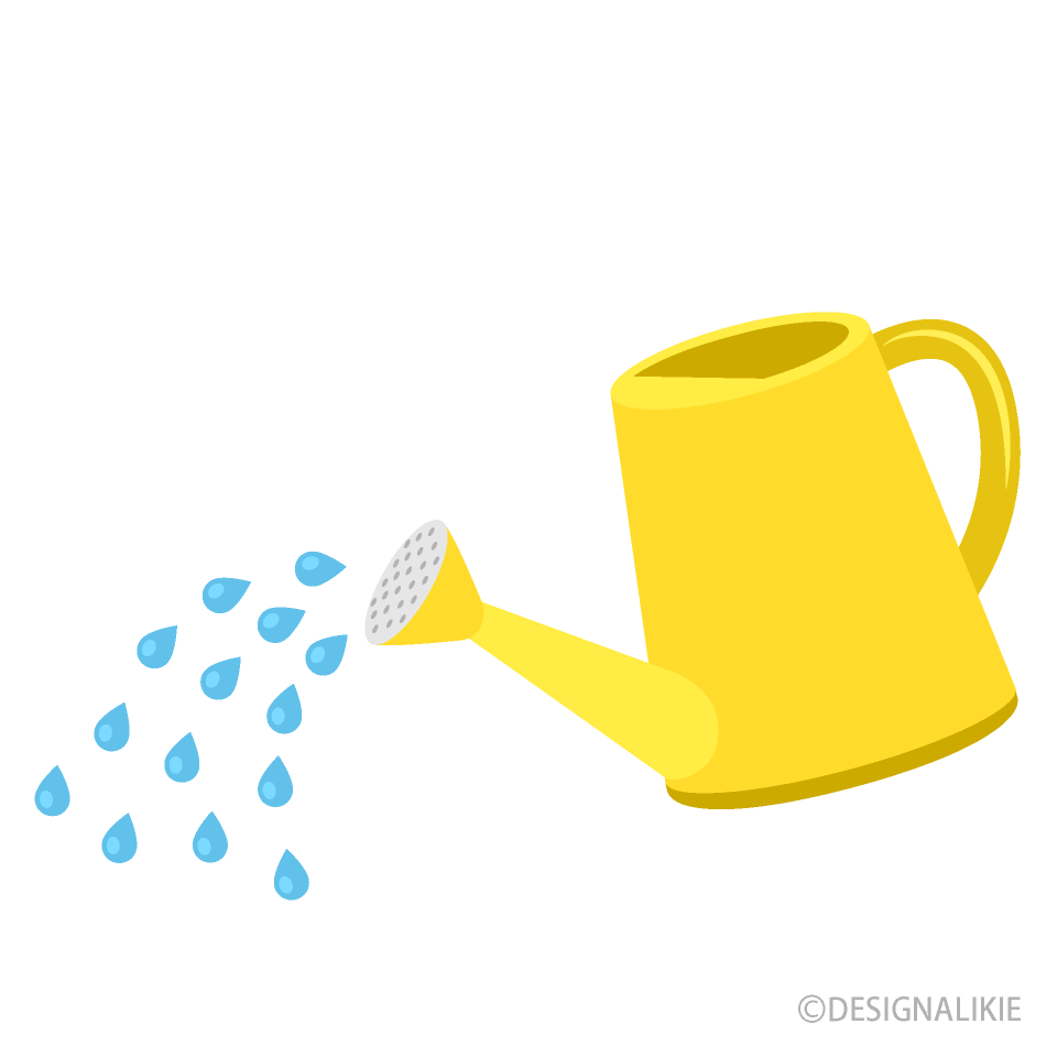 Yellow Watering Can Pouring