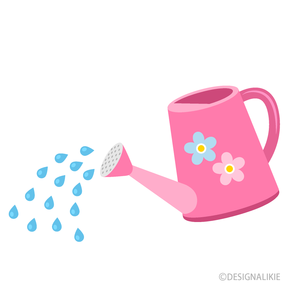 Cute Watering Can Pouring