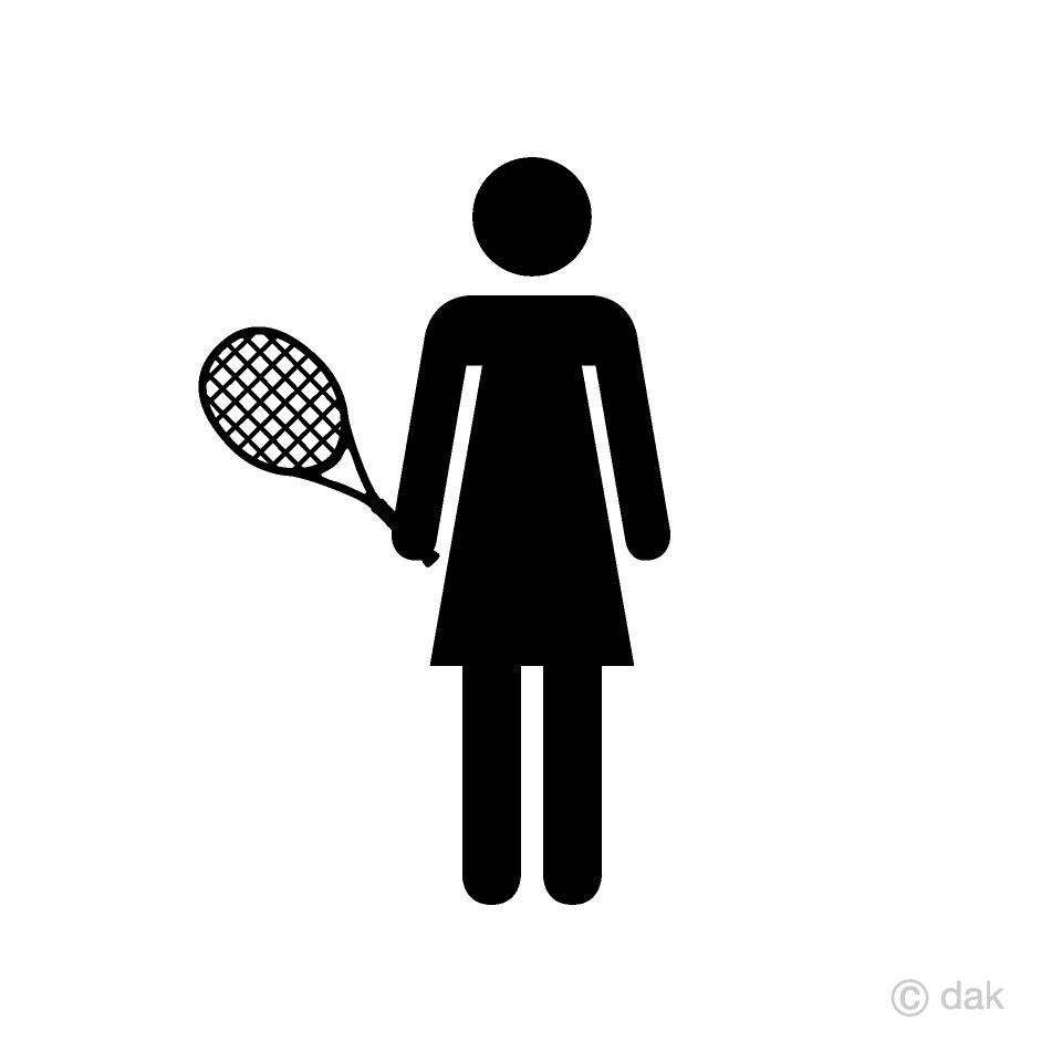 Pictograma de jugador de tenis femenino