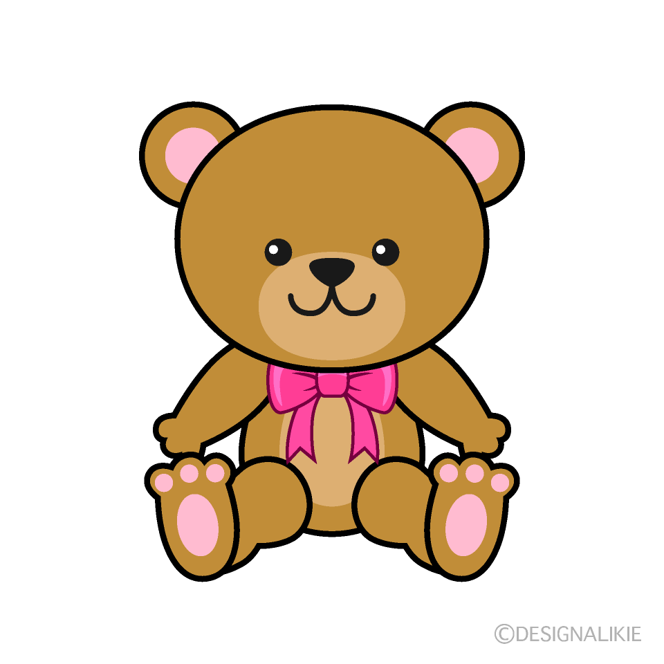 Girl Teddy Bear Clip Art Free PNG Image｜Illustoon