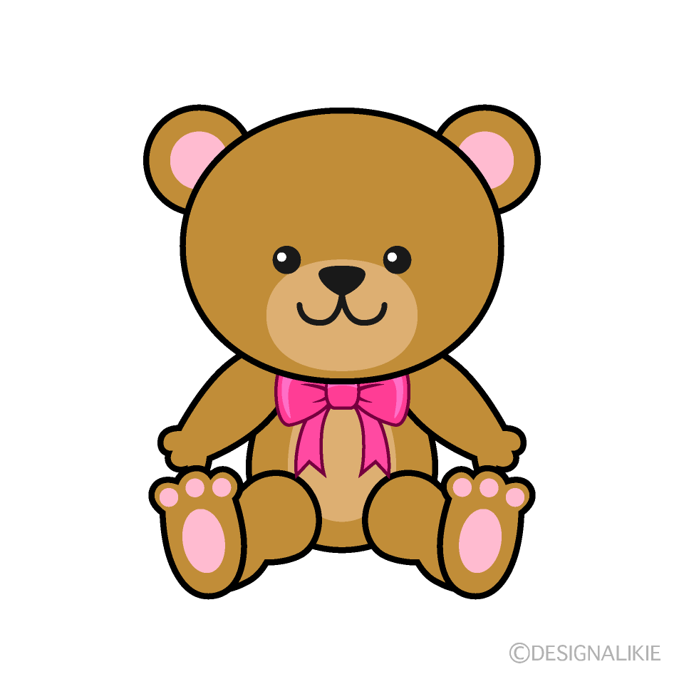 Girl Teddy Bear Clip Art Free PNG Image Illustoon