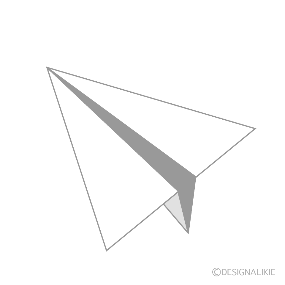 White Paper Airplane Clip Art Free PNG Image｜Illustoon