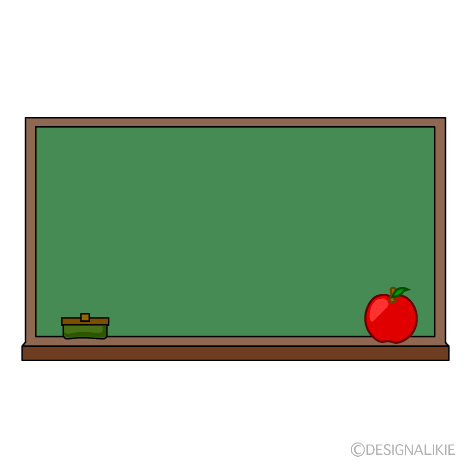Blackboard with Apple