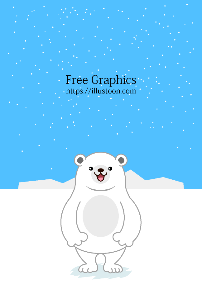 Tarjeta gráfica de personaje de oso polar ártico