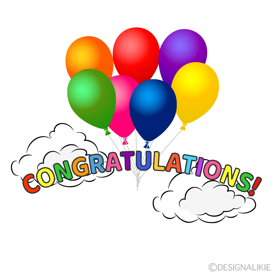 Congratulations Balloon Clip Art Free PNG Image｜Illustoon